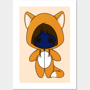 creepypasta eyeless ajck fox costume doll Posters and Art